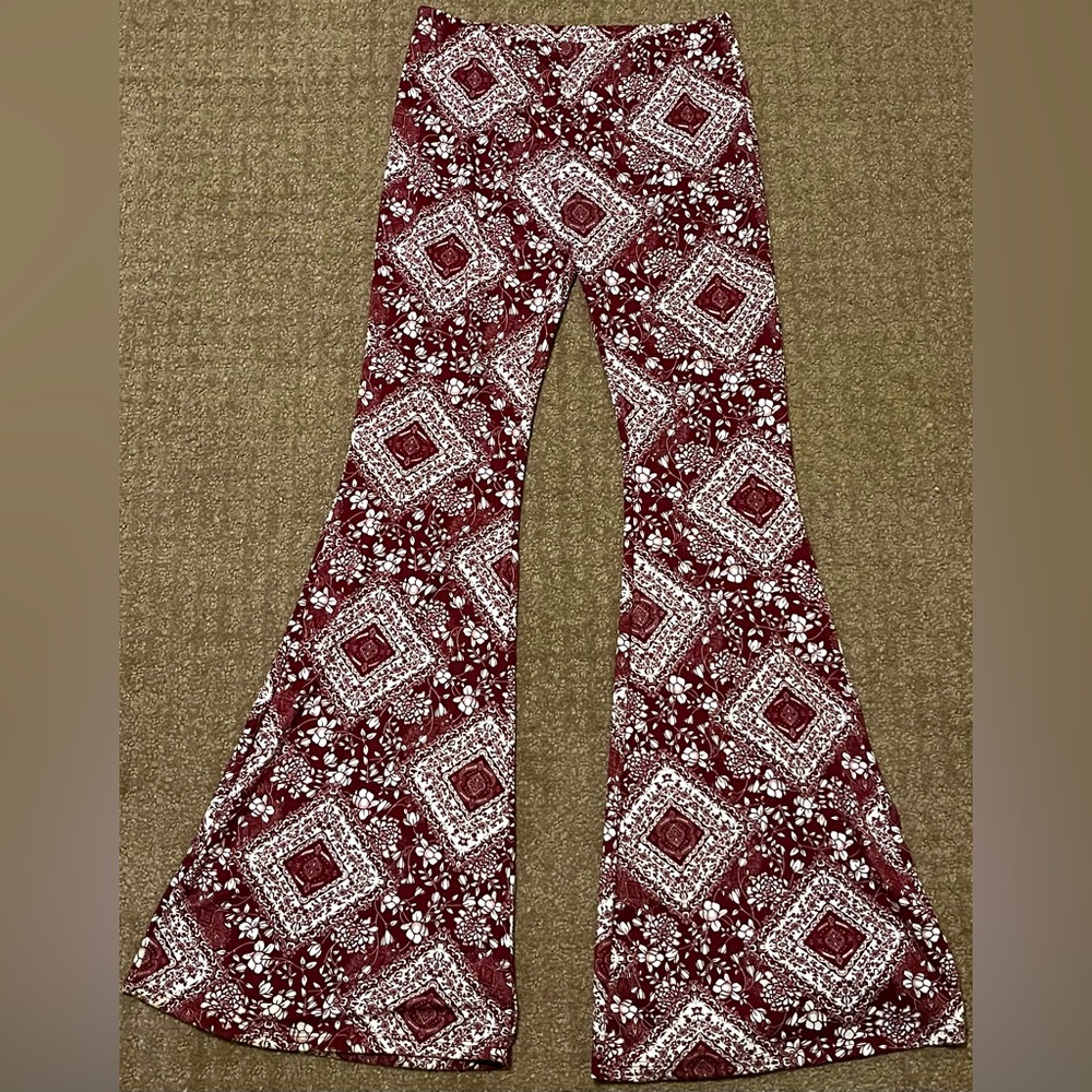 Floral Flared Leggings - Size M